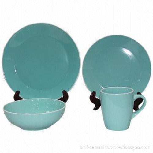 16-piece Ceramic Dinner Set, Various Glazes are Available